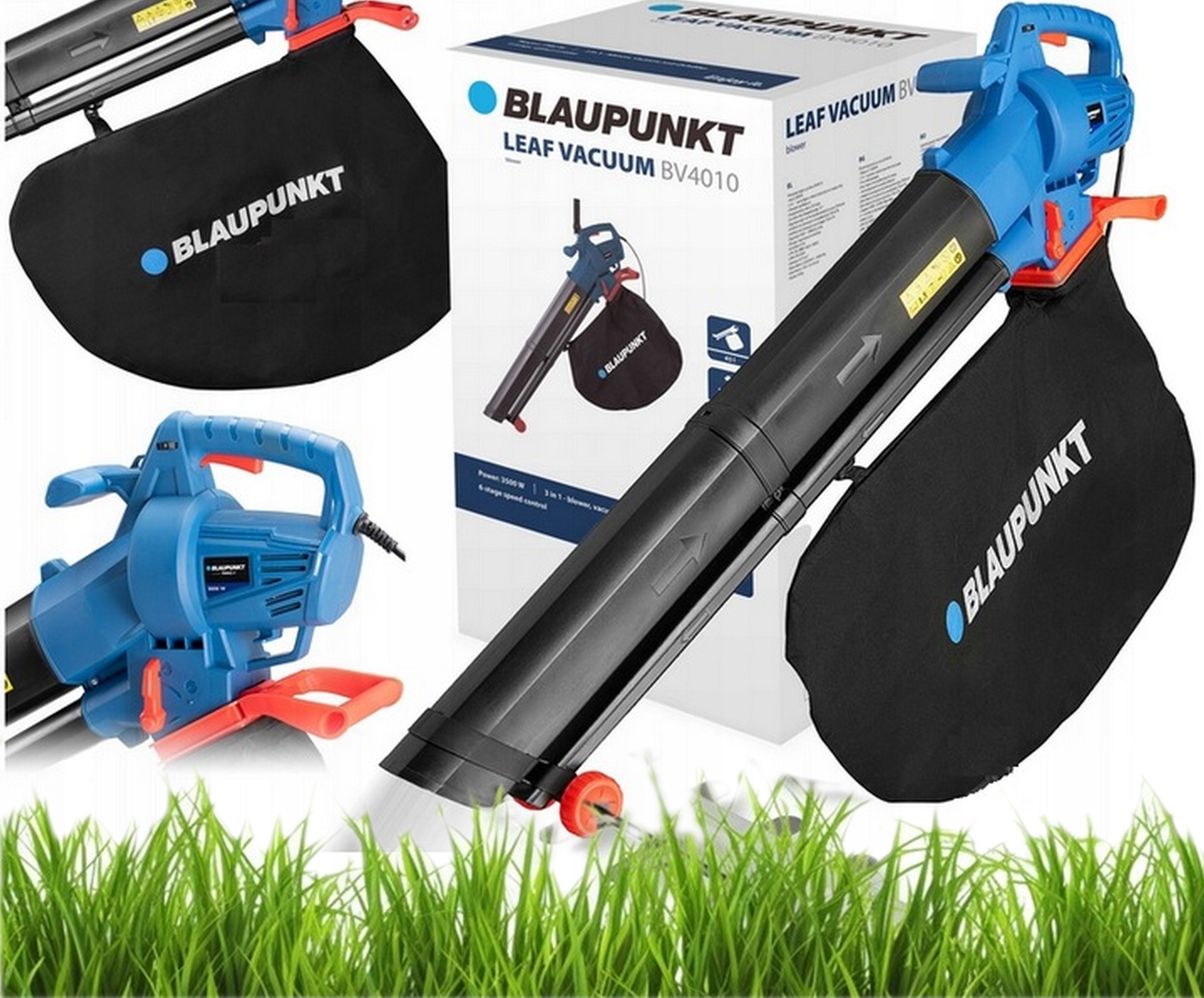 Blaupunkt BV4010 3 v 1 vysávač, fúkač a drvič lístia
